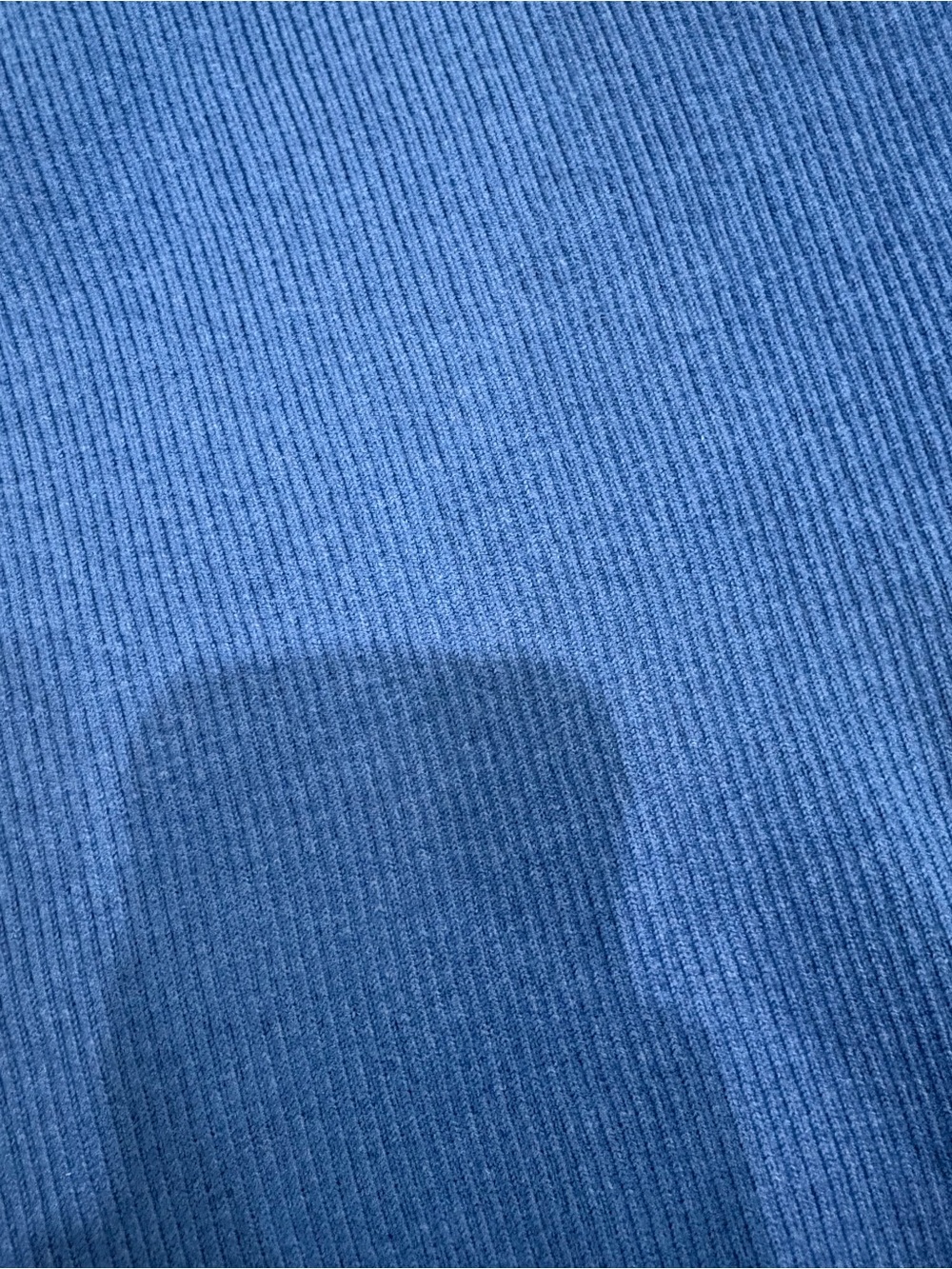 H&M Blue Ribbed Square-V Long Sleeve Top - Picture 2 of 3